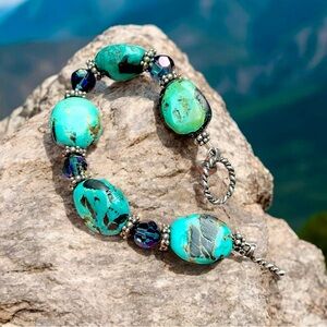 Vintage Sterling & Turquoise Bracelet